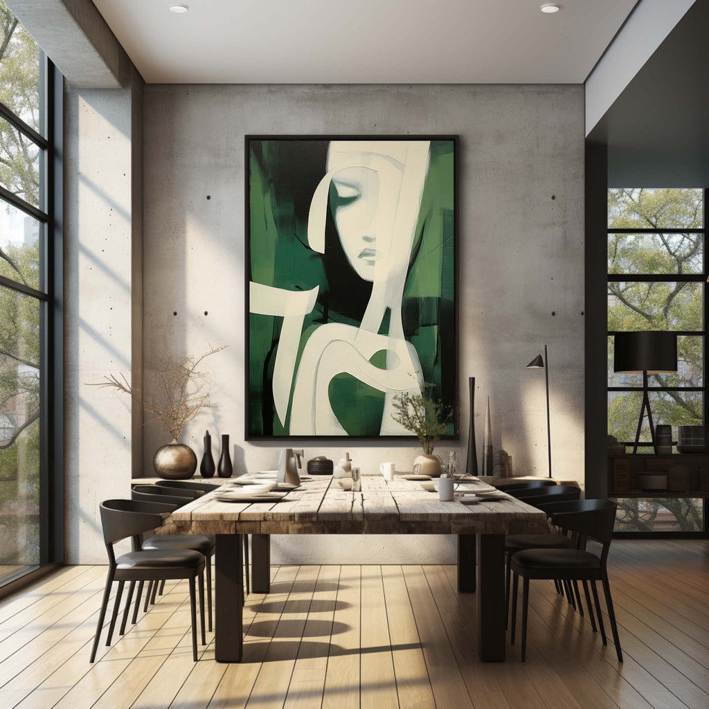 Abstract Female Portrait Oil Painting