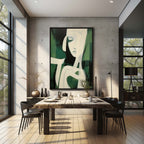 Abstract Female Portrait Oil Painting