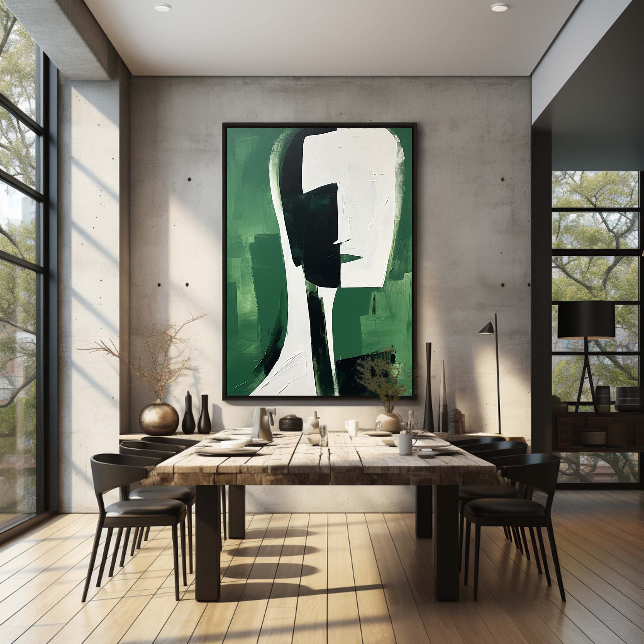 Abstract Portrait Oil Painting Minimalist