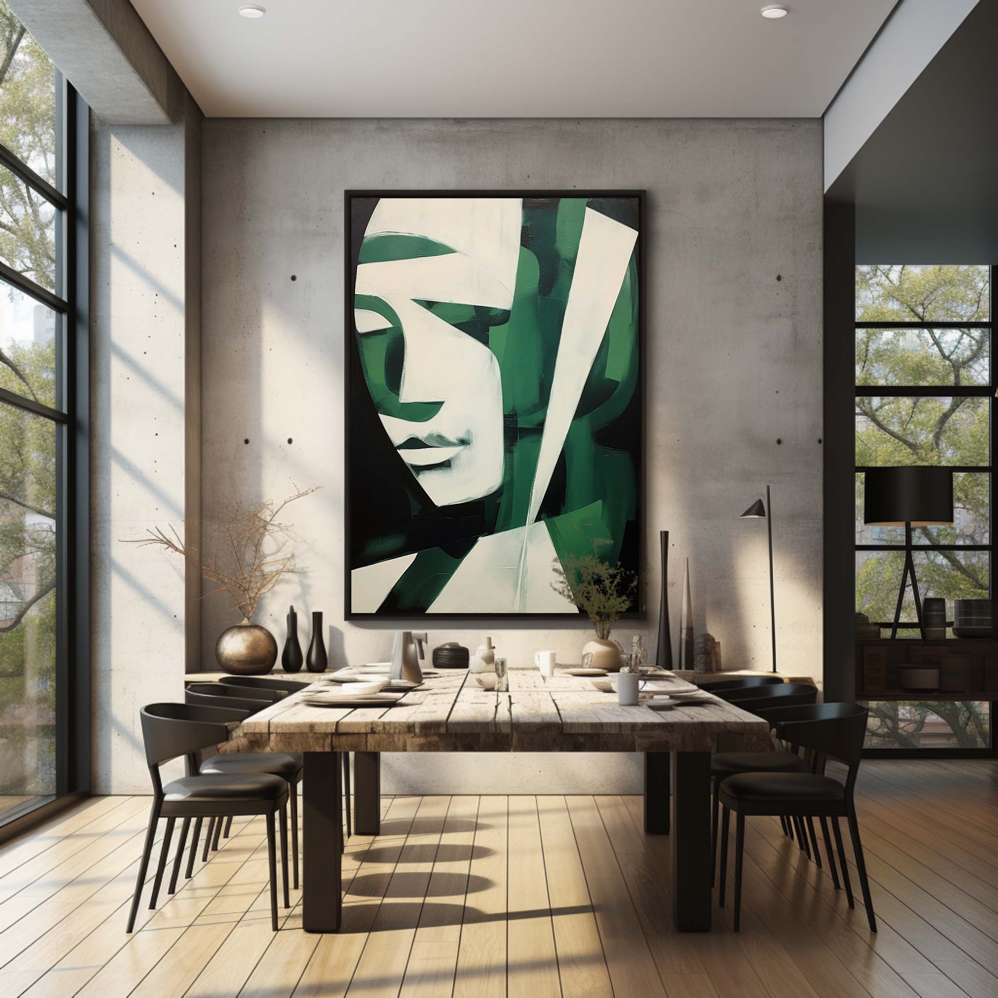 Jade Contemporary Minimalist Wall Art