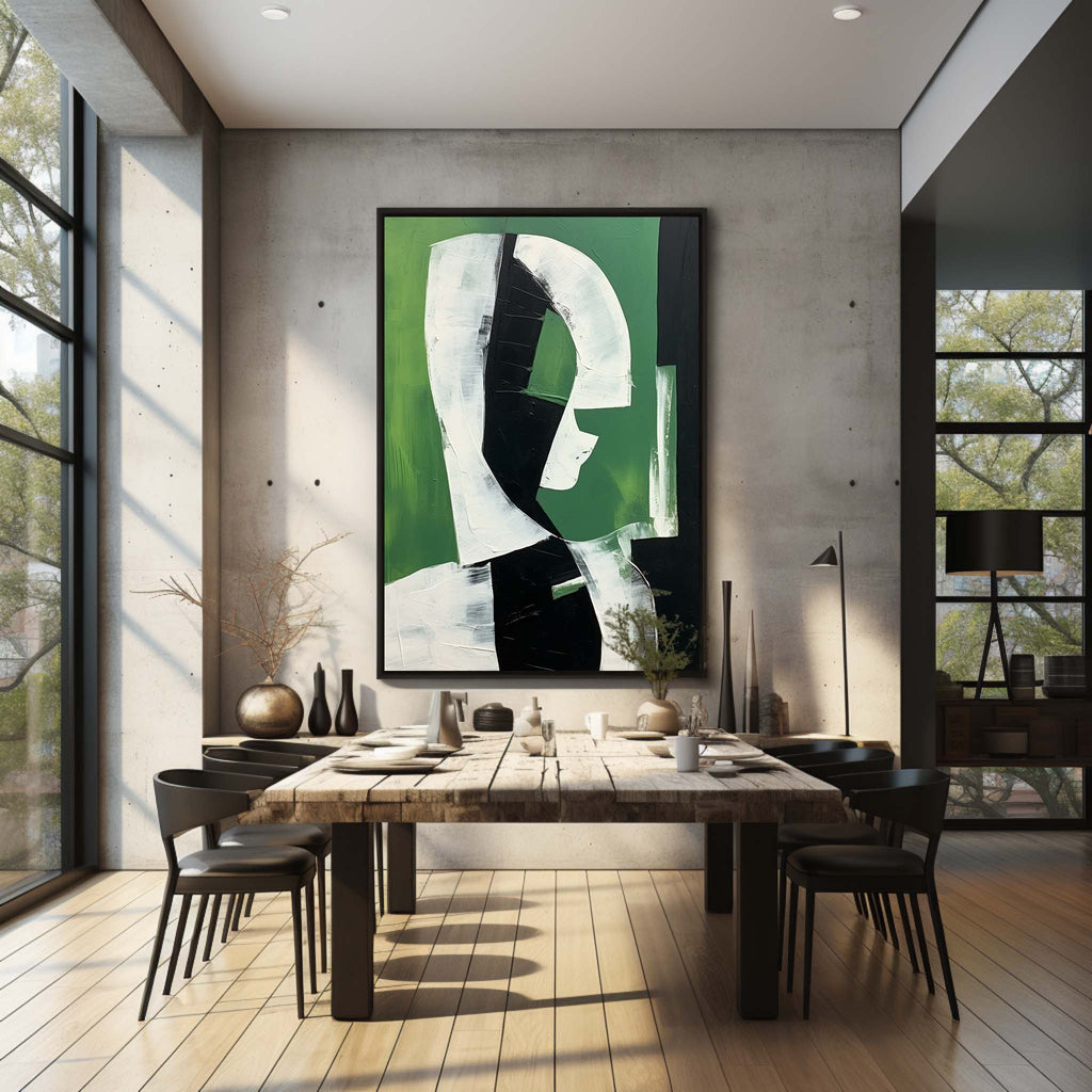 Contemporary Modern Geometric Figure Oil Painting
