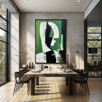 Contemporary Modern Geometric Figure Oil Painting