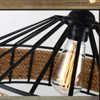 Epoch Retro Rope Metal Pendant Light, Black