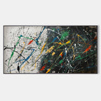 Textured Colorful Splatter Oil Painting Strokes Vibrant