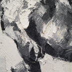 Monochrome Running Horse Oil Painting