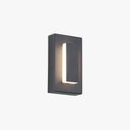 Kasso Modern Square Metal Outdoor Wall Lamp, Dark/Gray Bronze