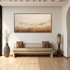 Earthy Toned Textured Landscape Oil Painting
