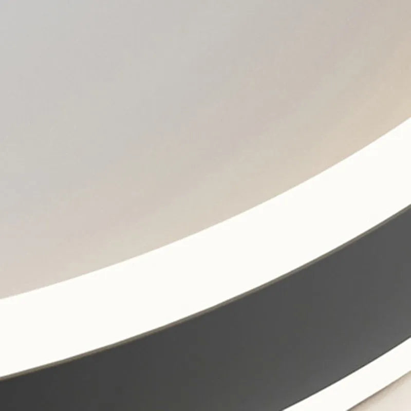 Arisha Modern Round Led Metal Flush Mount Ceiling Light, White/Black