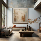 Minimalist 3D Textured Horizontal Stripes Painting