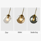 Valentina Designer Bubble Glass Pendant Light, Smoke/Clear/Amber