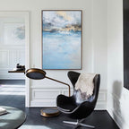 Coastal Serenity Abstract Oil Painting