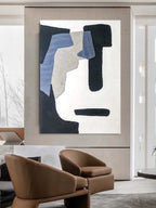 Wabi-Sabi Wall Art Geometric Block Abstract Painting