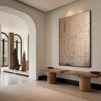 Wabi-Sabi Neutral Grid Texture Painting