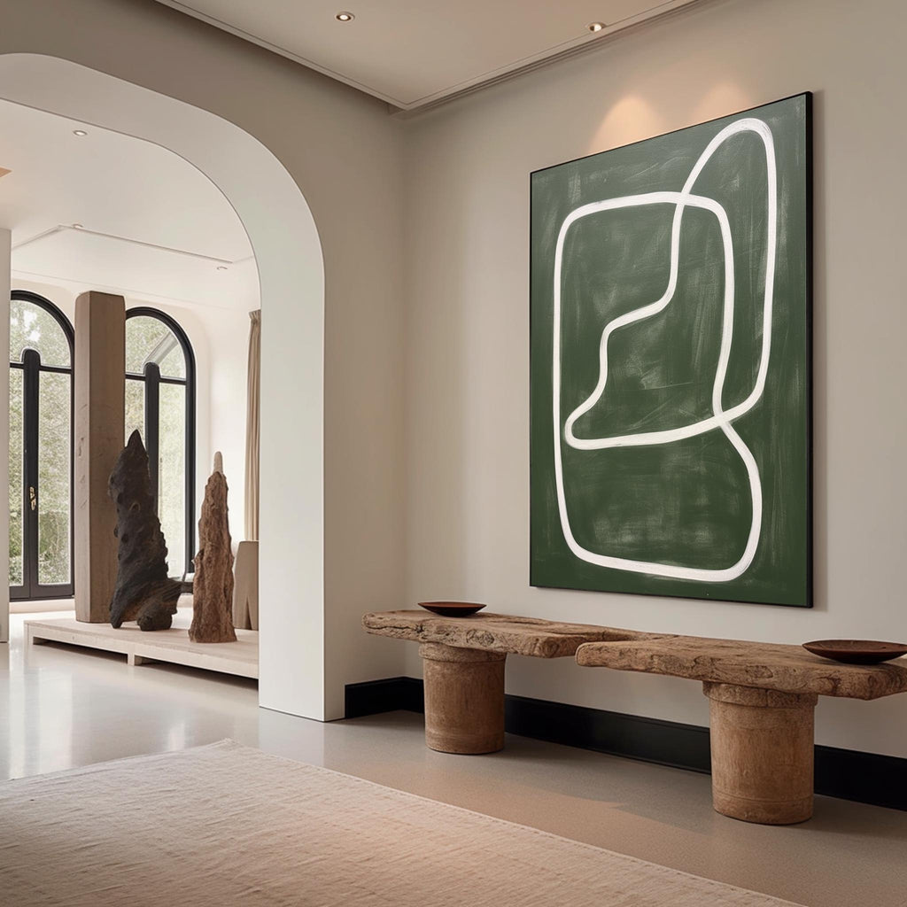 Organic Minimalist Line Abstract Painting