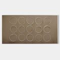 Wabi-Sabi Minimalist Circular Grid Textured Wall Art