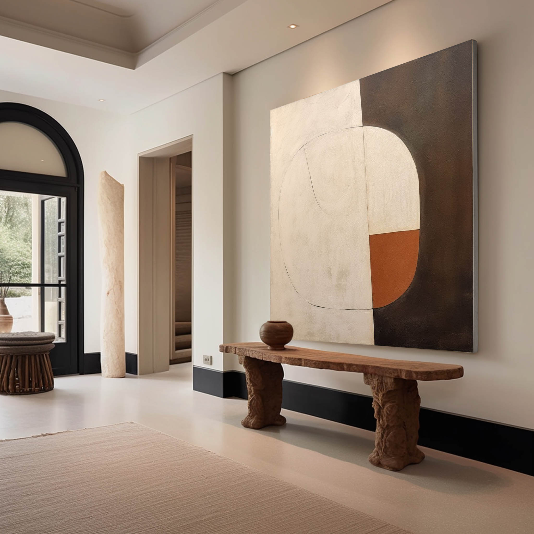 Minimalist Organic Geometric Painting