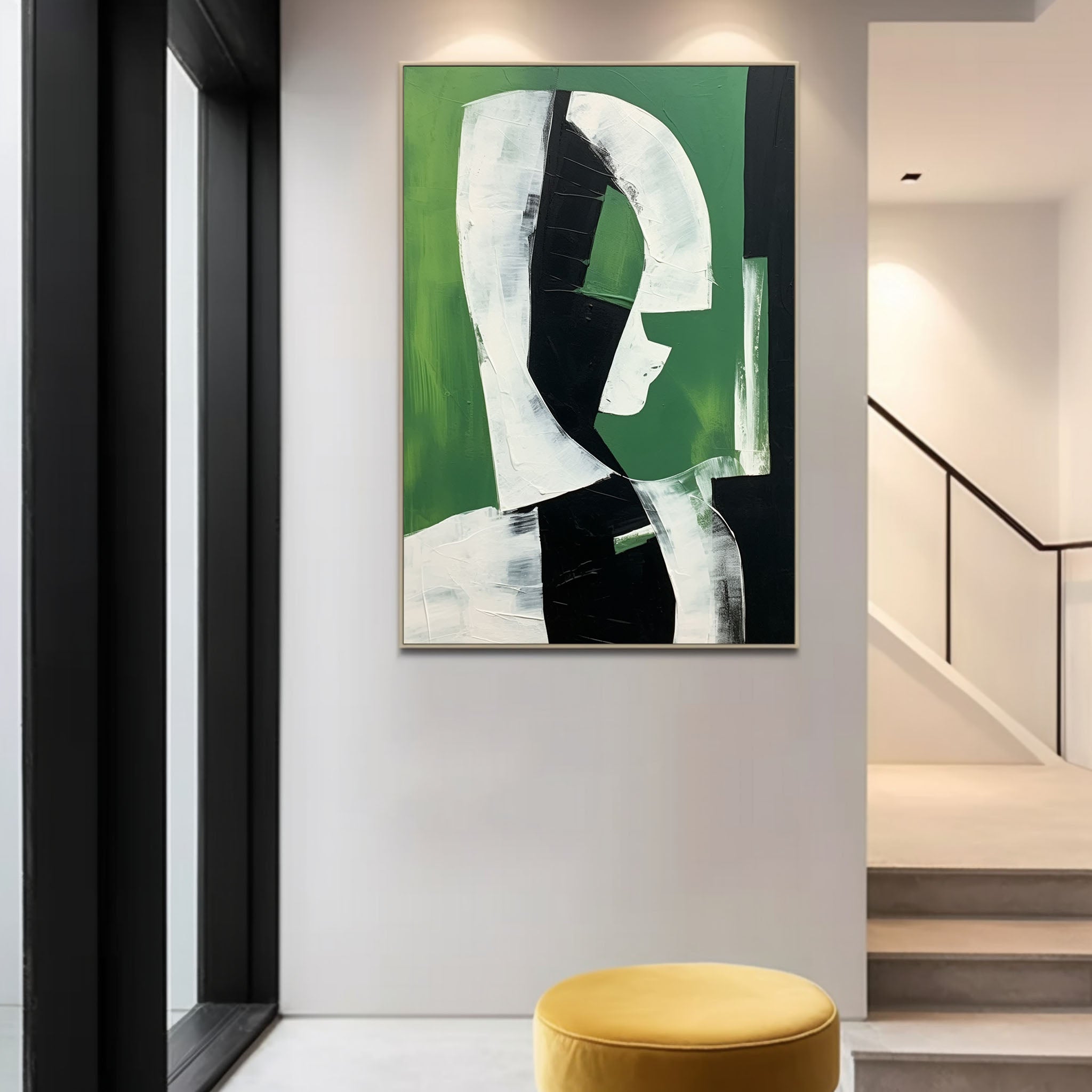 Contemporary Modern Geometric Figure Oil Painting