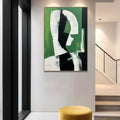 Dark Green Minimalist Figure Wall Art Luxury Decor