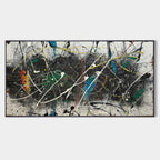 Expressionist Textured Splatter Oil Painting Dynamic Strokes