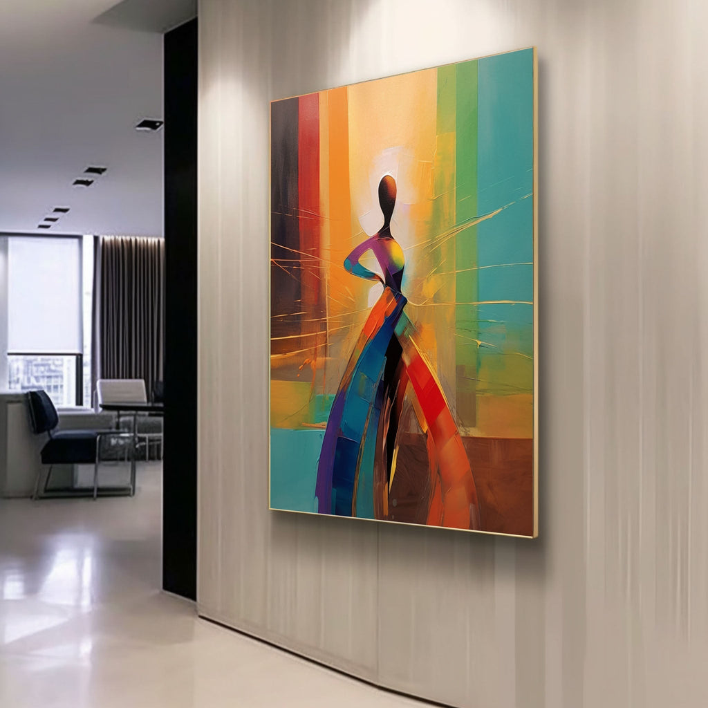 Rainbow Dancer Abstract Figure Painting