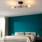 Valentina Flush Mount Ceiling Light Globe Modern, Metal/Glass