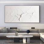 Pure White Textured Impasto Painting