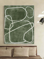 Green Abstract Organic Shapes Painting