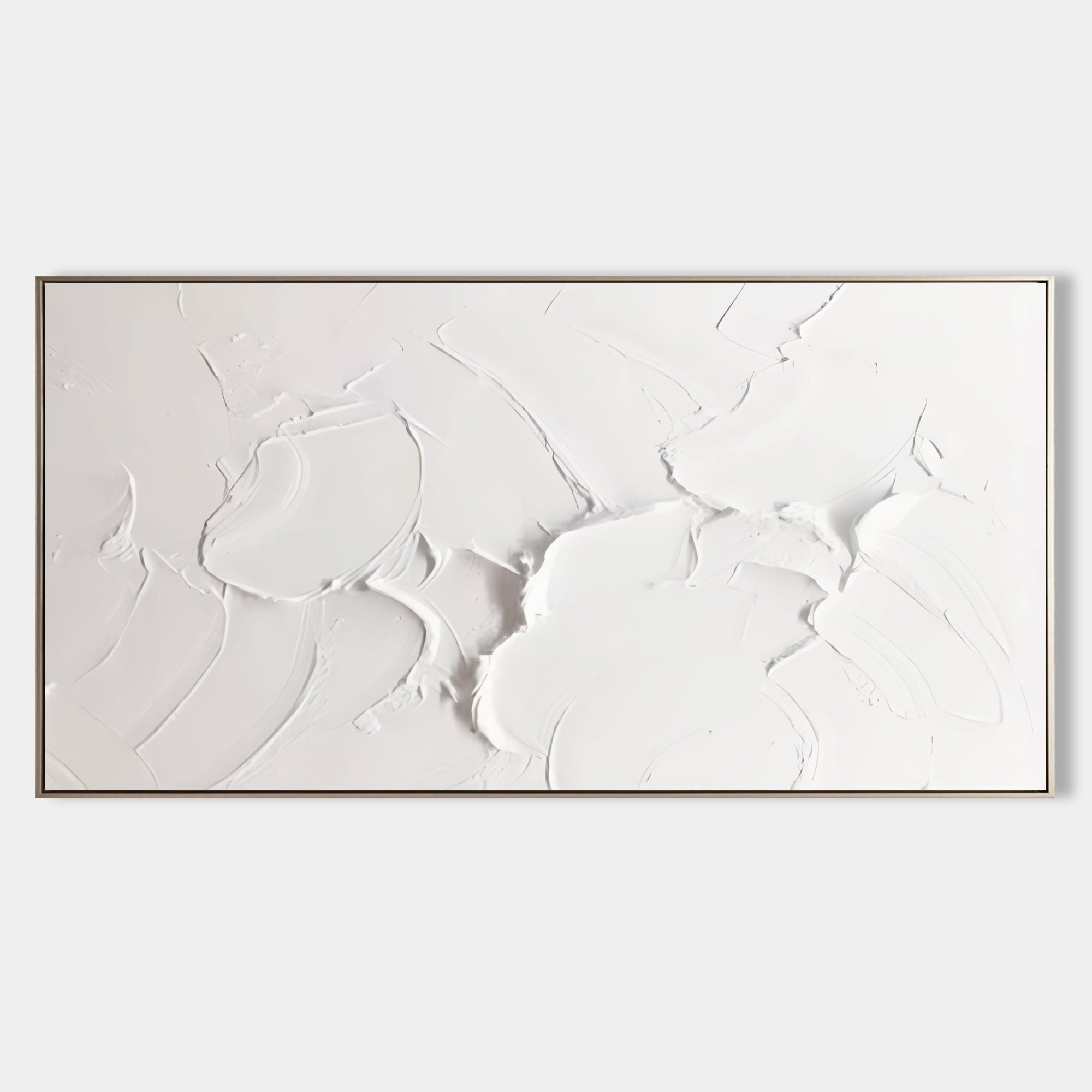 Pure White Textured Impasto Painting