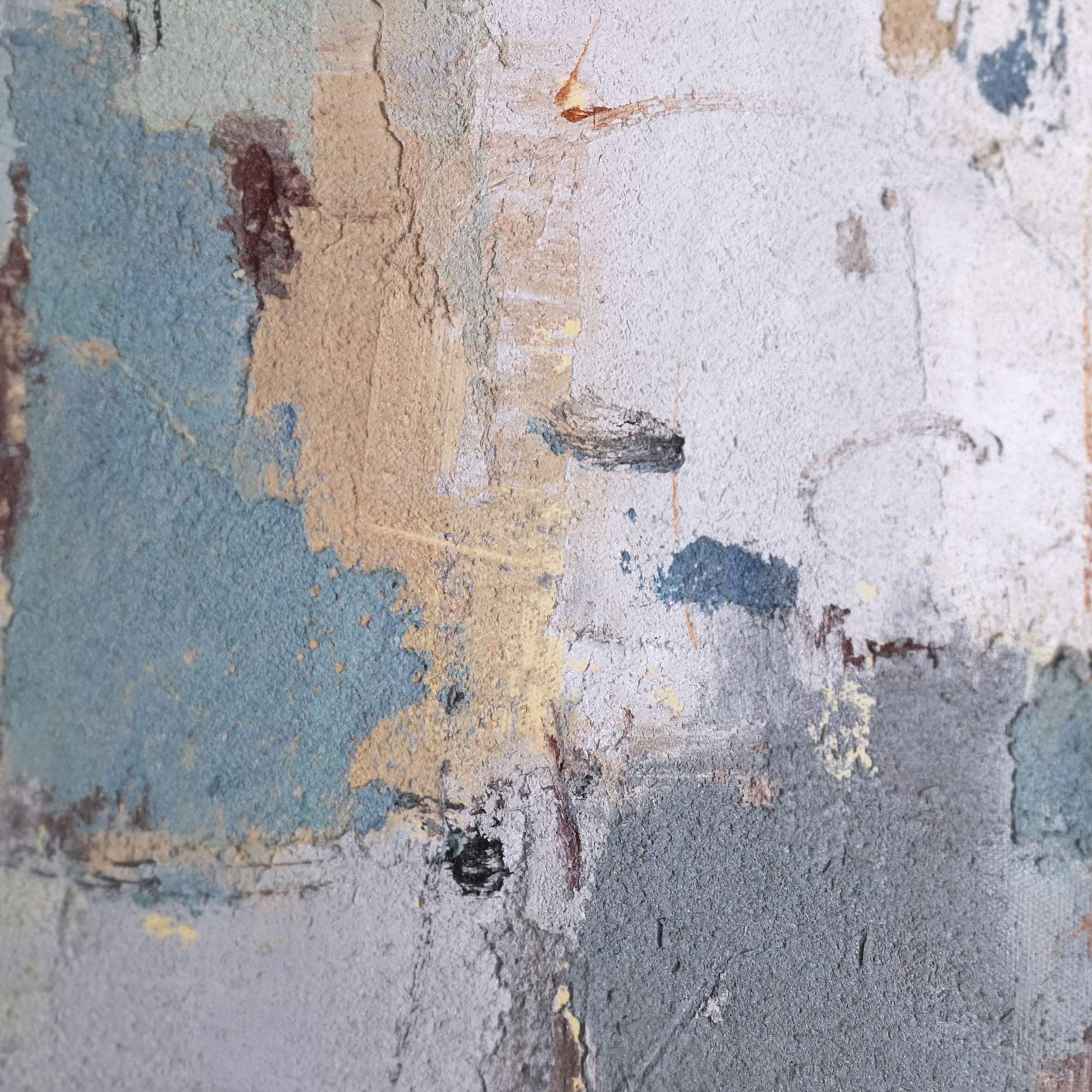 Soft Neutral Abstract Oil Painting