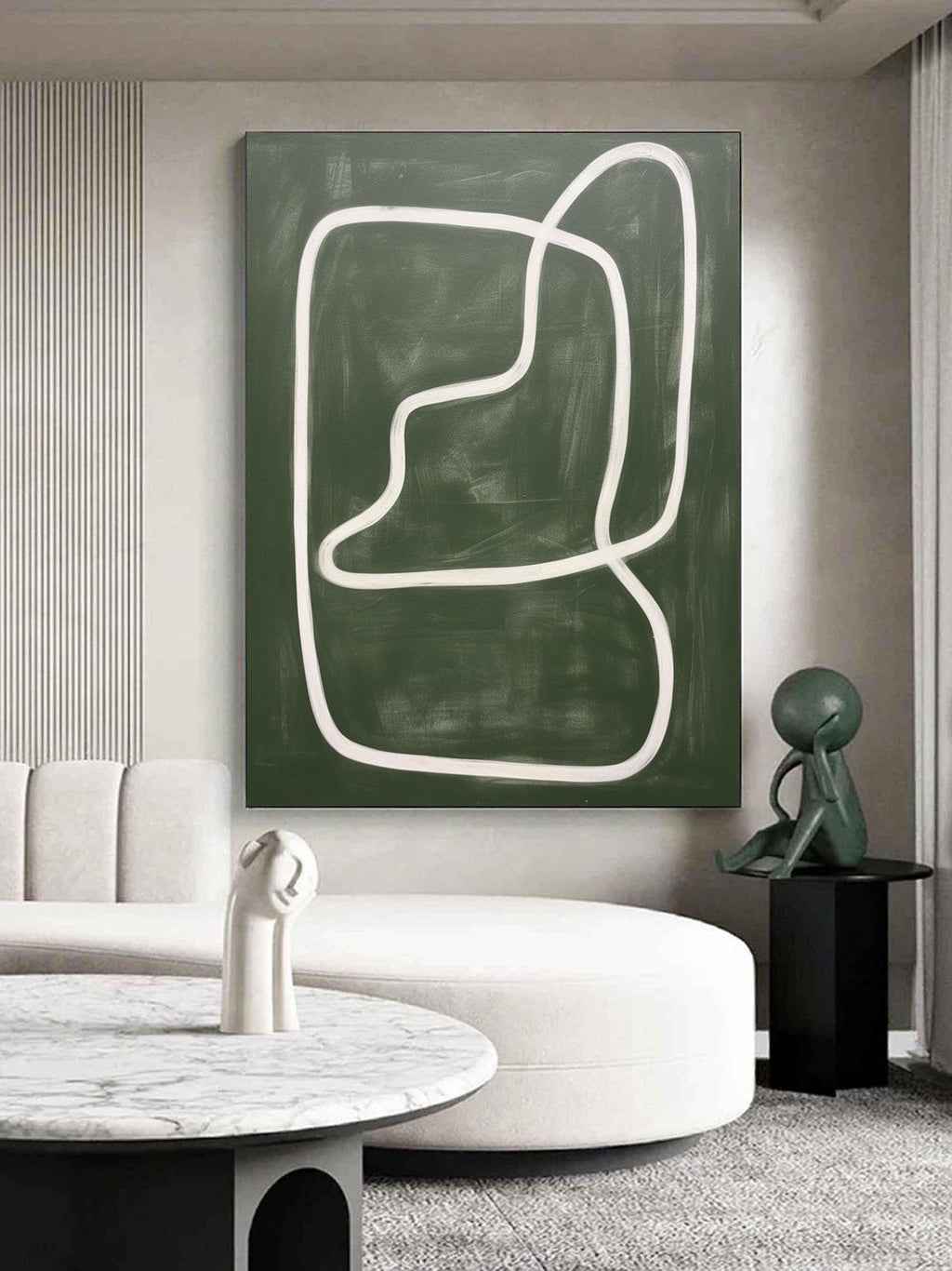 Organic Minimalist Line Abstract Painting