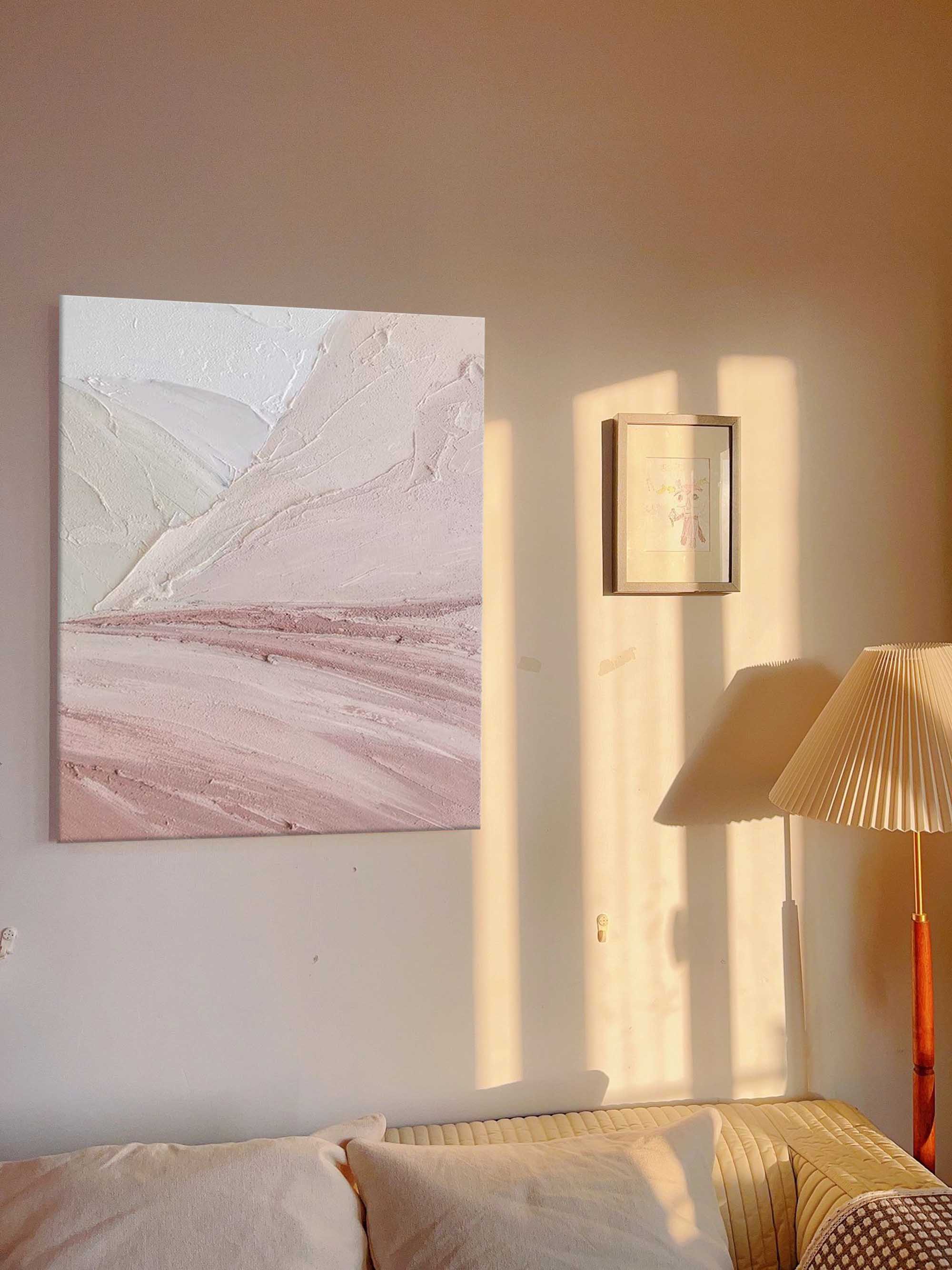 Soft Pastel Landscape Impasto Oil Painting