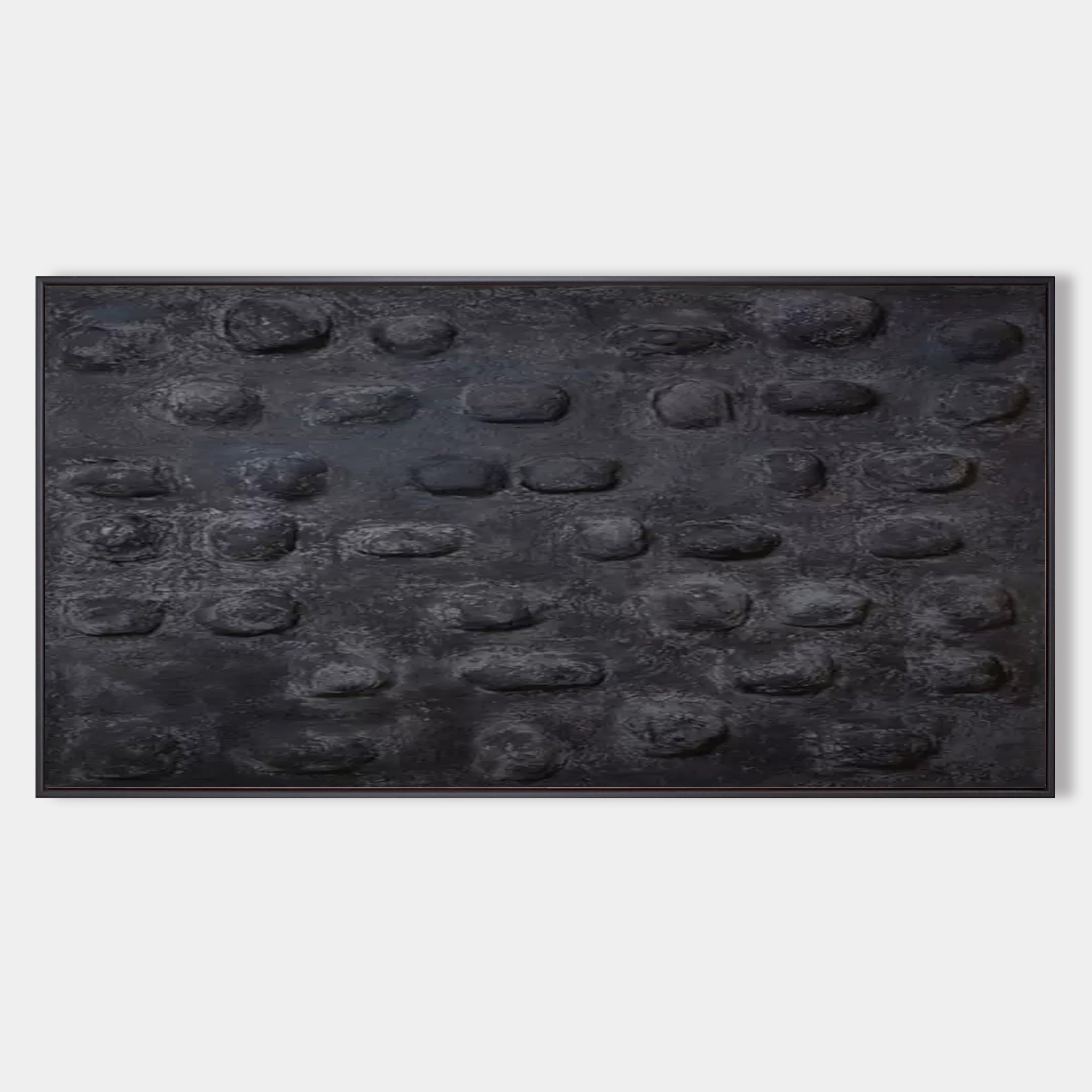 Plaster Art Dark Textured Stone Pattern Abstract Painting