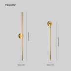 Fauro Modern Linear Metal&Silica Gel Wall Mount Lamps, Gold