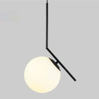 Arisha Modern Globe Metal/Glass Pendant Light, 3 Style