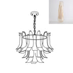Aurora Chandelier Murano Glass Leaf Golden
