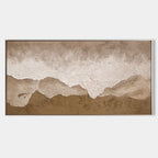 Minimalist 3D Textured Landscape Painting Warm Neutral