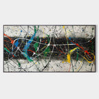 Abstract Expressionist Vibrant Splatter Action Painting