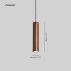 Muto Cylindrical Wood Pendant Light, for Bedroom & Kitchen Island
