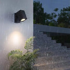 Artiq Modern Outdoor Rotatable Metal Spotlight Wall Lamp, Black