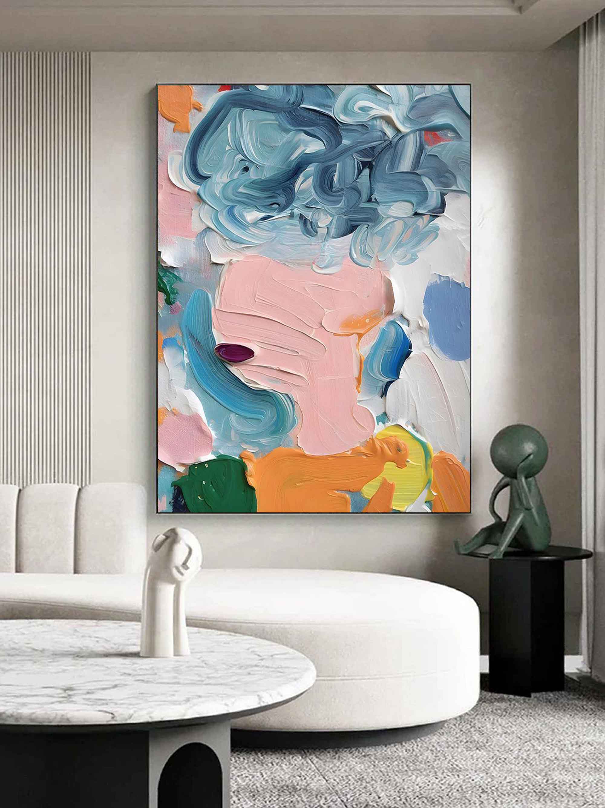 Abstract Impasto Portrait Painting