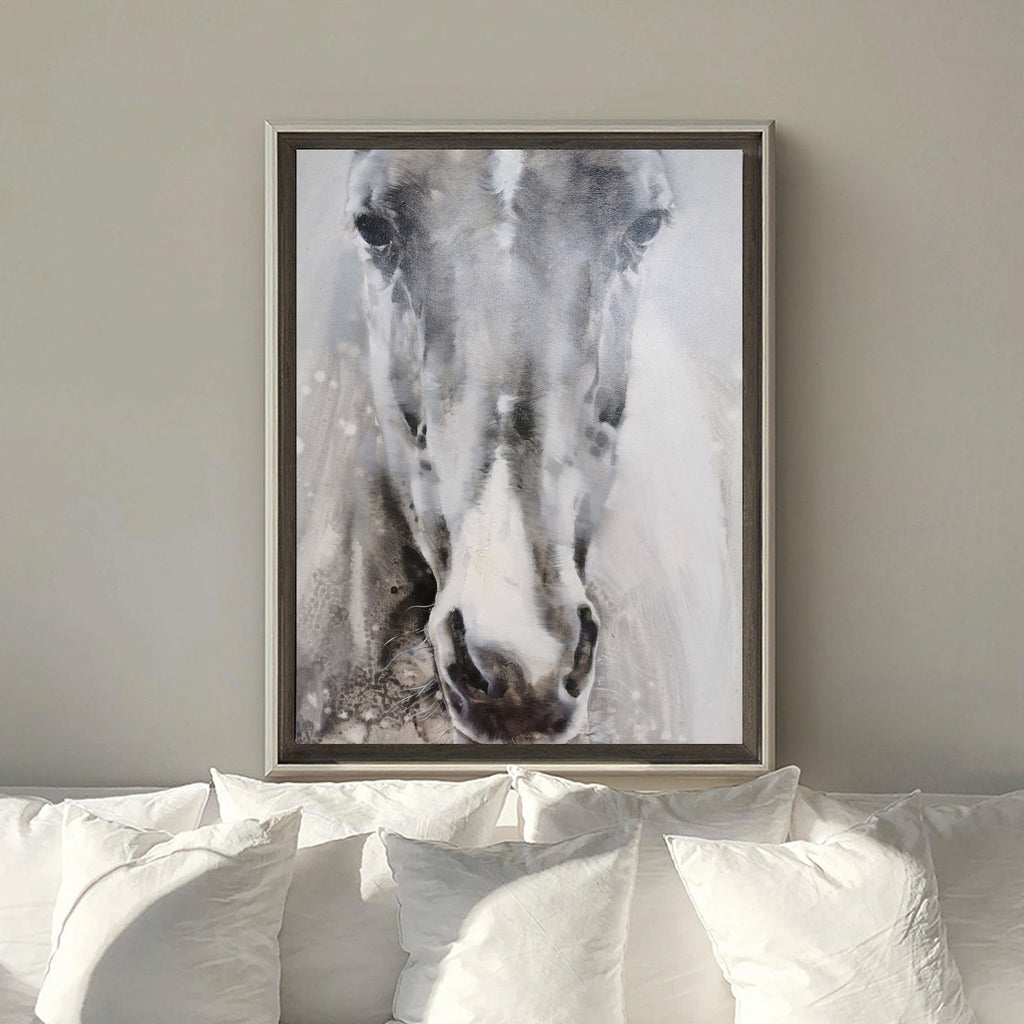 Monochrome Horse Head Oil Painting