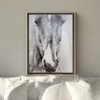 Monochrome Horse Head Oil Painting