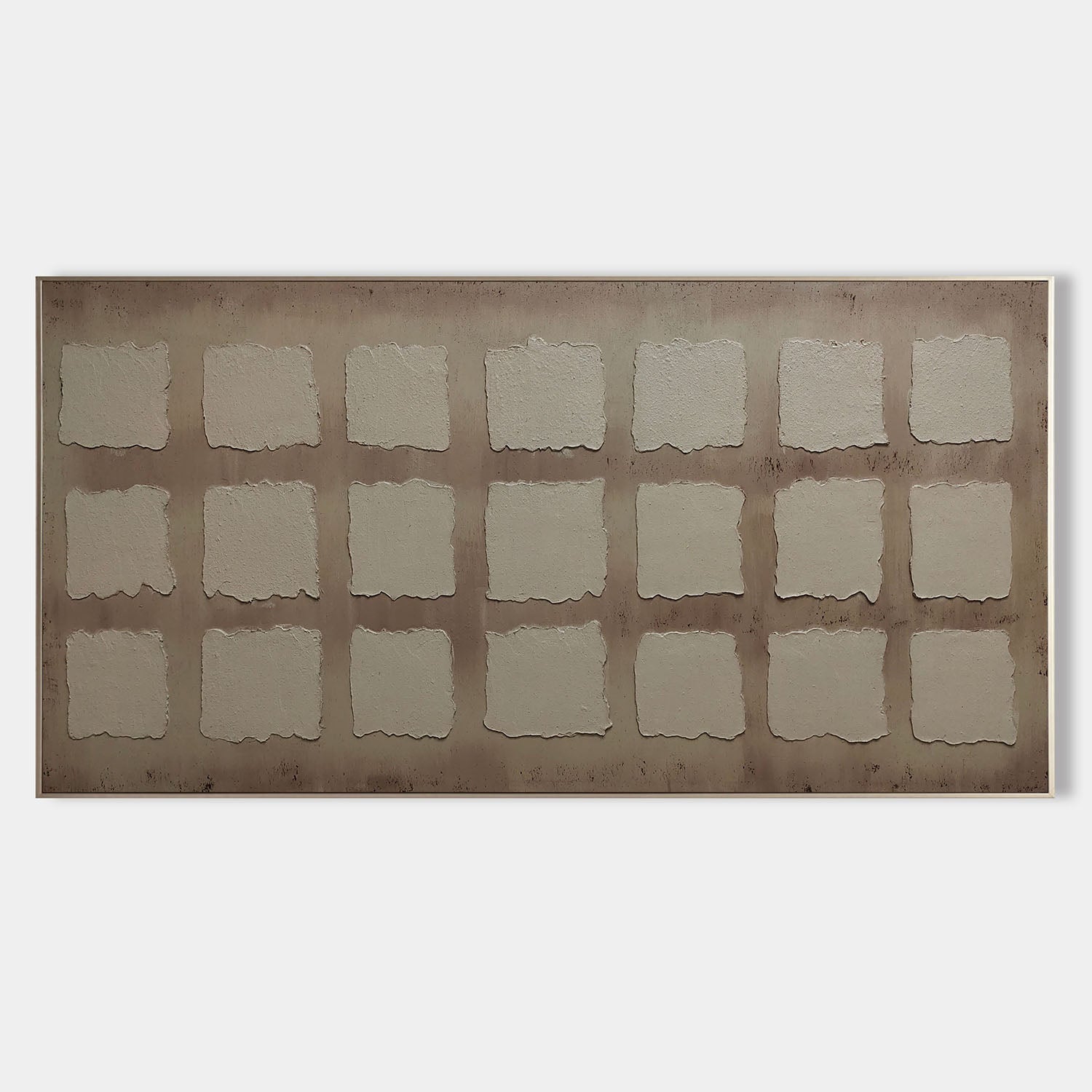 Neutral Tone Grid Texture Oil Painting