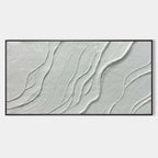Plaster White Wave Texture Panoramic Painting
