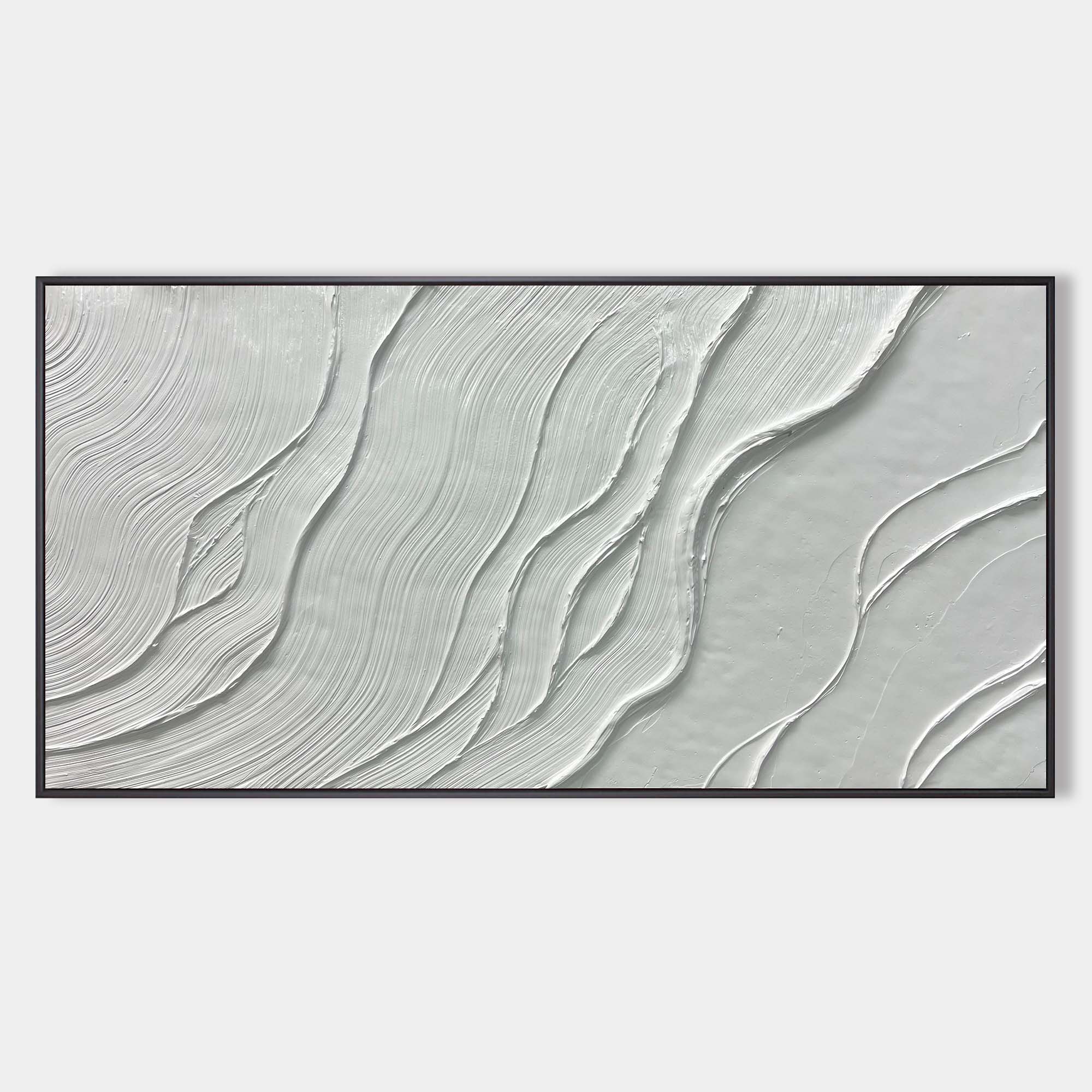 Plaster White Wave Texture Panoramic Painting