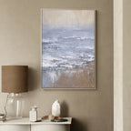 Neutral Tone Beach Landscape Oil Painting