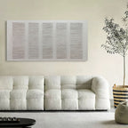Textured Neutral Grid Relief Painting