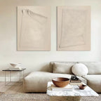 Monochrome Folded Paper Effect Oil Painting