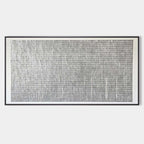 Textured Grid Painting Black White Neutral