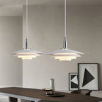 Nylo Contemporary Minimalist Frisbee Shaped Metal Pendant Light